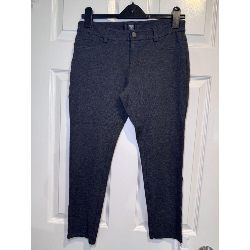 Mossimo Womens Size 6 Charcoal Gray Ponte Knit Stretch Skinny Pants Pull On